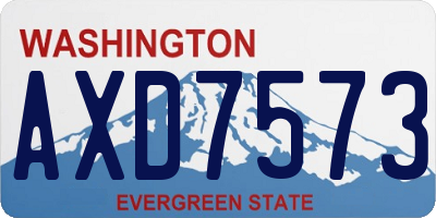 WA license plate AXD7573