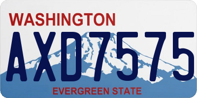WA license plate AXD7575