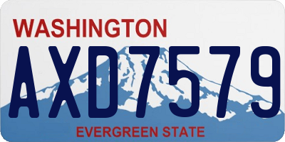 WA license plate AXD7579