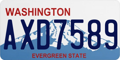 WA license plate AXD7589