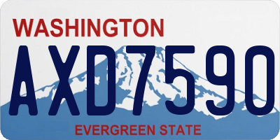 WA license plate AXD7590