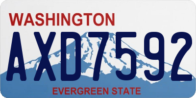 WA license plate AXD7592