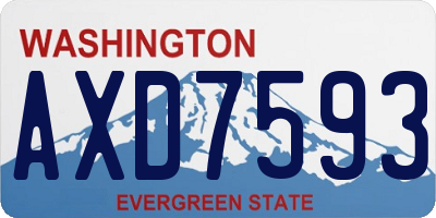 WA license plate AXD7593