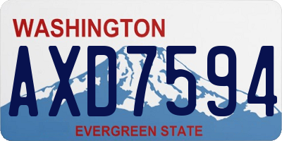 WA license plate AXD7594