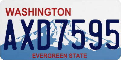 WA license plate AXD7595