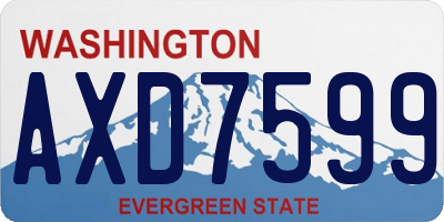 WA license plate AXD7599