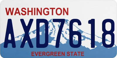 WA license plate AXD7618