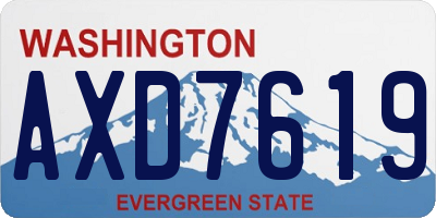 WA license plate AXD7619