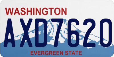 WA license plate AXD7620