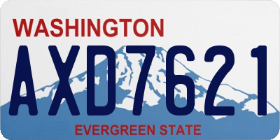 WA license plate AXD7621