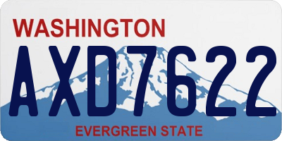 WA license plate AXD7622