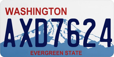 WA license plate AXD7624