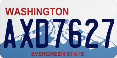 WA license plate AXD7627