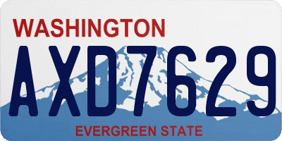 WA license plate AXD7629