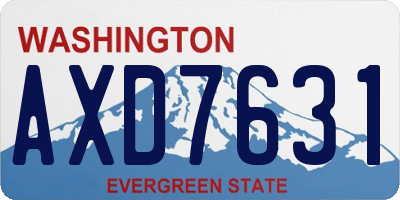 WA license plate AXD7631