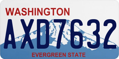 WA license plate AXD7632
