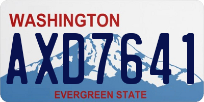 WA license plate AXD7641