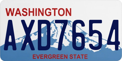 WA license plate AXD7654