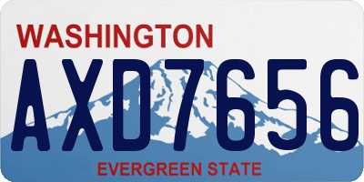WA license plate AXD7656