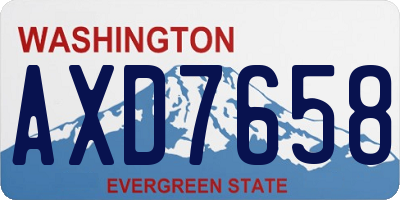 WA license plate AXD7658