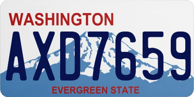 WA license plate AXD7659