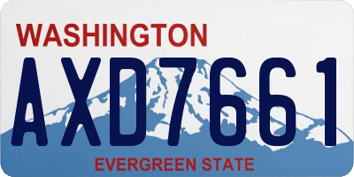 WA license plate AXD7661