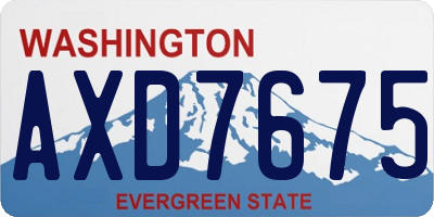 WA license plate AXD7675