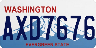 WA license plate AXD7676
