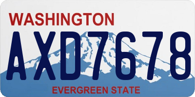 WA license plate AXD7678