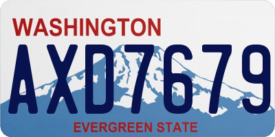 WA license plate AXD7679