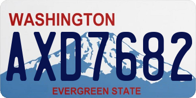 WA license plate AXD7682