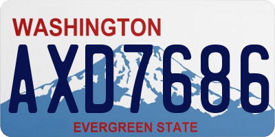 WA license plate AXD7686