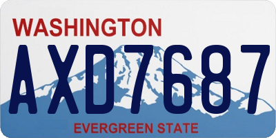 WA license plate AXD7687