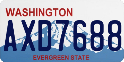 WA license plate AXD7688