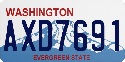 WA license plate AXD7691