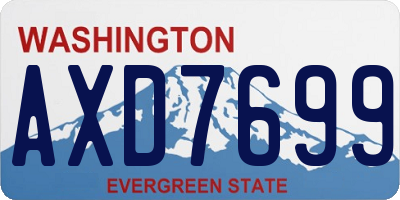 WA license plate AXD7699