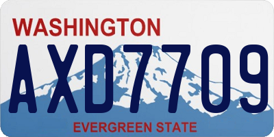 WA license plate AXD7709