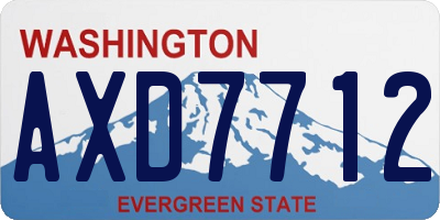 WA license plate AXD7712