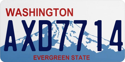 WA license plate AXD7714
