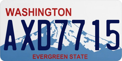 WA license plate AXD7715