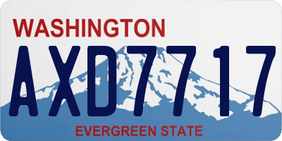WA license plate AXD7717
