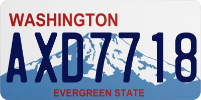 WA license plate AXD7718