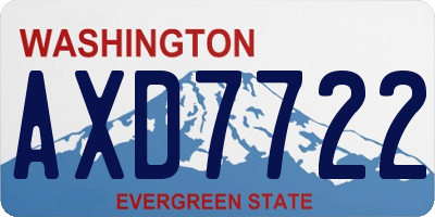 WA license plate AXD7722