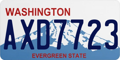 WA license plate AXD7723