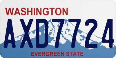 WA license plate AXD7724