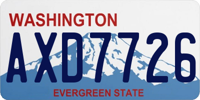 WA license plate AXD7726