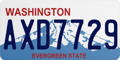 WA license plate AXD7729