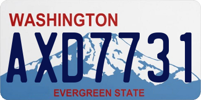 WA license plate AXD7731
