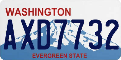 WA license plate AXD7732