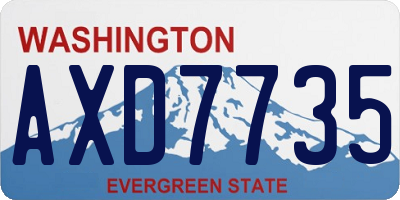 WA license plate AXD7735